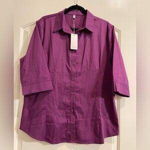 HOTOUCH blouse in purple. Size XXL